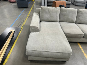 Contemporary Light Gray Chaise Sectional