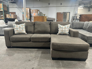 Contemporary Taupe Reversible Chaise Sectional