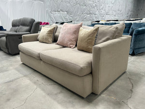 Crate & Barrel 83” Lounge Deep Sofa (Beige)