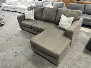 Contemporary Taupe Reversible Chaise Sectional