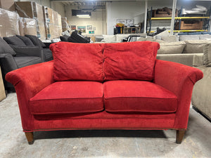 Davis & Shaw Studded Red Loveseat
