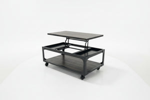 Distressed Wooden Lift-Top Storage Coffee Table