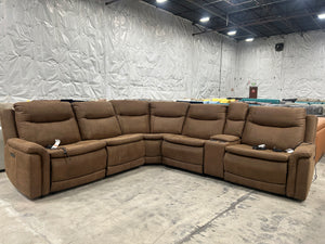 Gilman Creek Simms Power Reclining Sectional w/Power Headrests