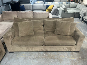 Crate & Barrel 2-Pc Taupe Axis Sofa Set