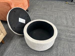 Tahari Beige MCM Storage Ottoman