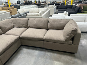 Albany Park Kova 122'' Corner Sectional (Hazelnut Performance Bouclé)
