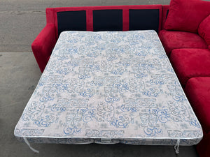 Scandinavian Designs Red Trieste Sleeper Sectional