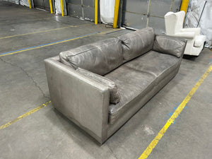 Room & Board 90'' Full-Grain Leather Sofa (Slate)