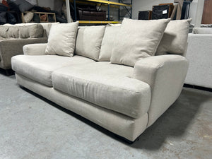 Contemporary Light Gray Oversize Sofa w/Pillows