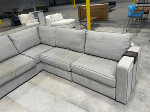 Gray LoveSac Sactional w/Storage Ottoman (5 Seat/8 Side)
