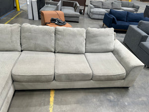 Contemporary Light Gray Chaise Sectional