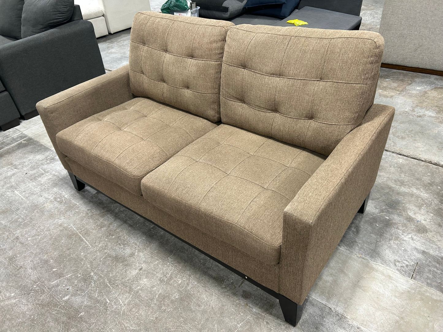 Taupe 64” Mid-Century Modern Sofa