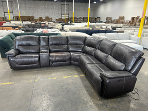 Gilman Creek Malachi Leather Power Reclining Sectional