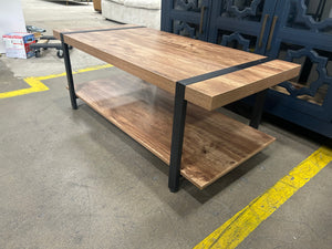 Industrial Wood & Metal Coffee Table