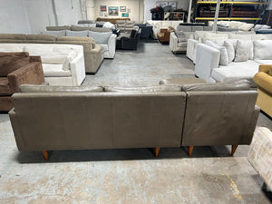 Room & Board Taupe Leather Jasper Sectional