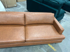 Albany Park 86'' Lido Sofa w/Storage Ottoman (Cognac)