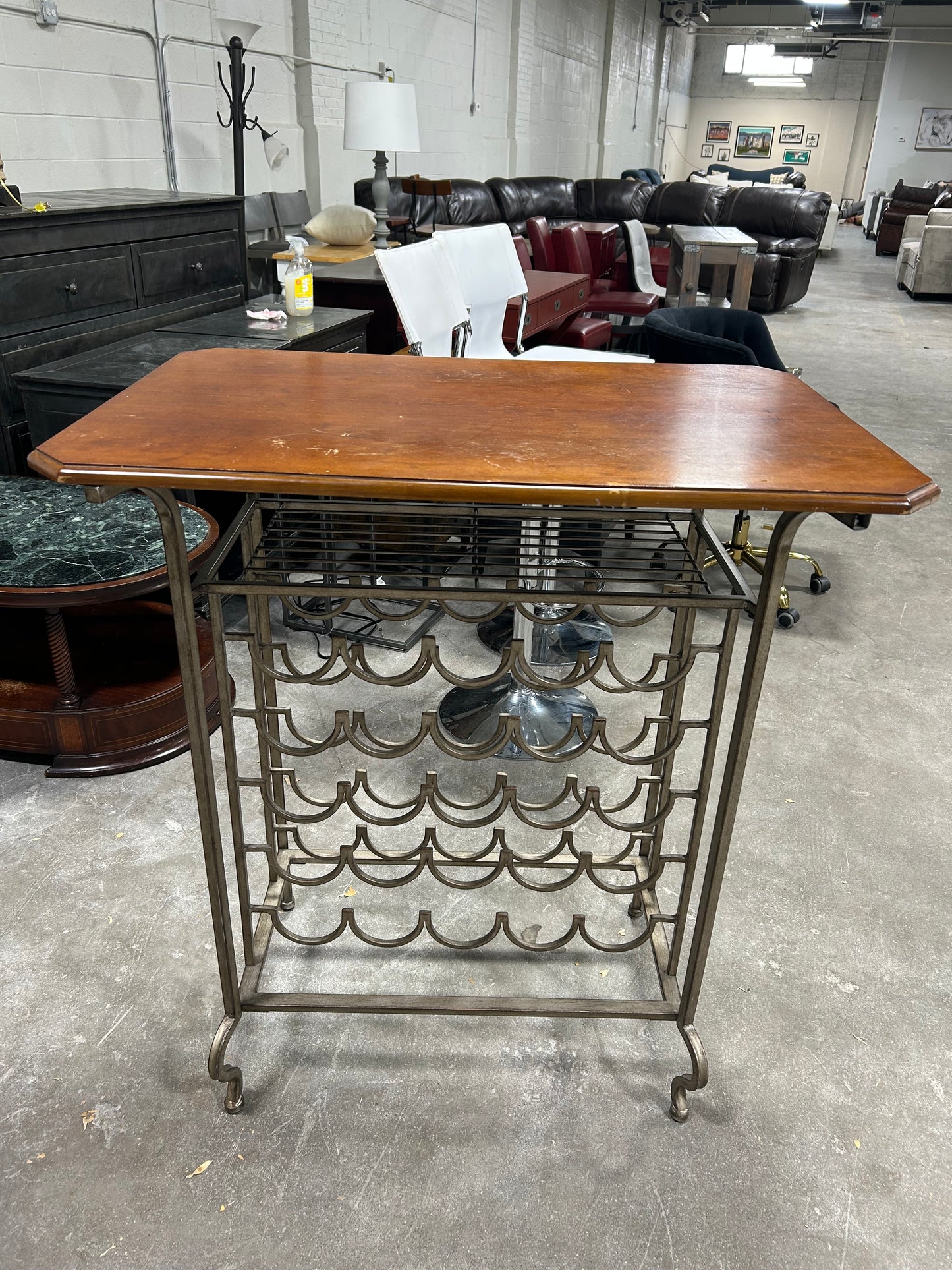Wood & Metal High-Top Bar Table