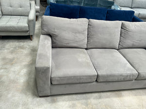 Crate & Barrel 88” Axis Sofa (Nickel)