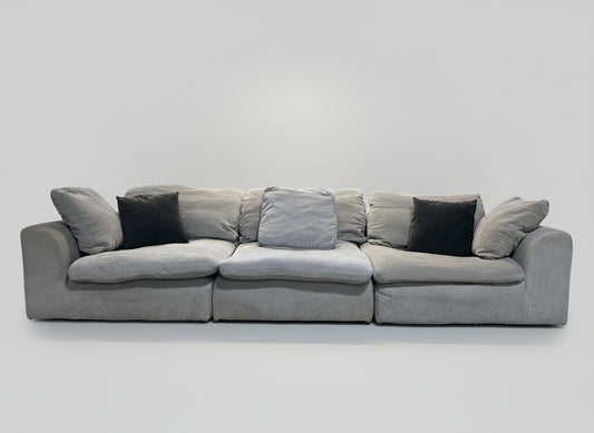 3-Pc Modular Light Grey Cloud Sofa