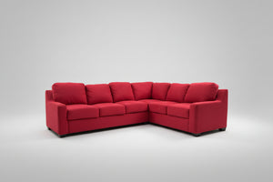 Scandinavian Designs Red Trieste Sleeper Sectional