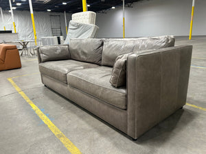 Room & Board 90'' Full-Grain Leather Sofa (Slate)