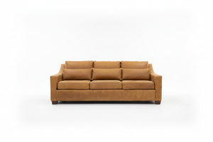 Pottery Barn York Deep Slope Arm Nubuck Leather Sofa