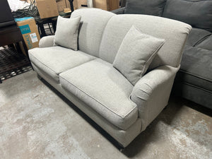 Ethan Allen Gray 76” Oxford Sofa