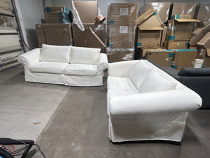 Rowe Furniture 2-Pc White Sofa & Loveseat Set