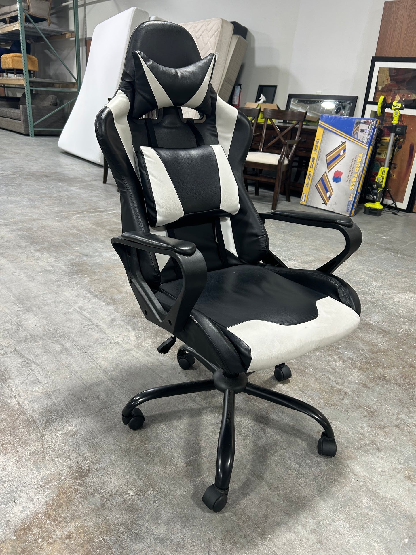 Black Leather Gaming Chair