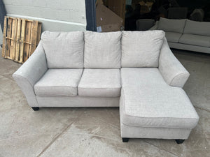 Light Gray Reversible Chaise Sofa