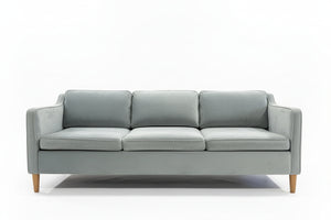 West Elm 81” Aqua Velvet Hamilton Sofa