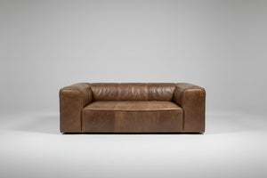 RH Fulham Leather Sofa (Matador Nutmeg)