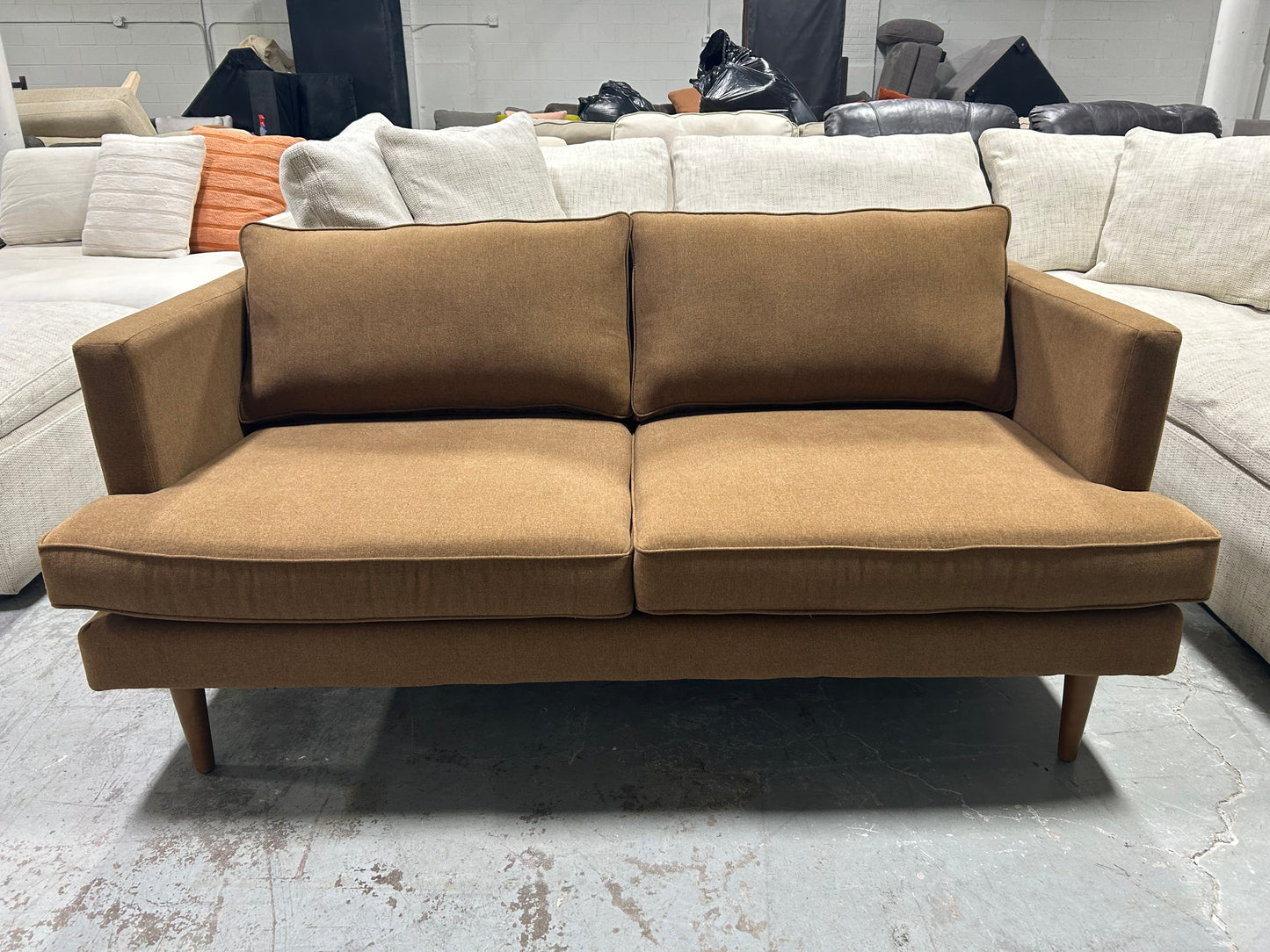 BRAND-NEW Light Brown Joybird Preston 68” MCM Sofa