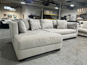 2-Pc Light Gray LAF Chaise Sectional