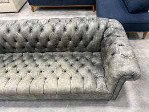 Arhaus Berwick Leather Chesterfield Sofa (Banks Mink)