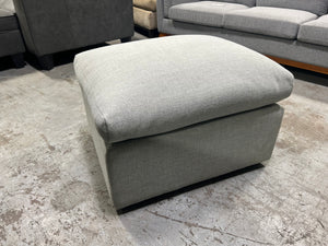 Gray Basketweave Ottoman