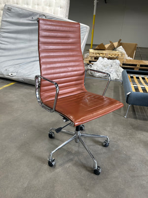 Cognac Tan Leather Office Chair