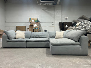 4-Pc Modular Light Gray Cloud Sectional