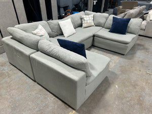 5-Pc Modular Light Gray Cloud Sectional