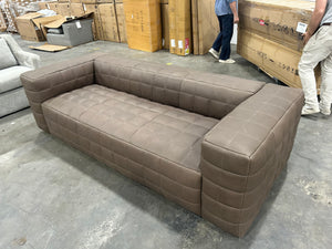 *Brand-New* Moe’s Home Callan Leather Dark Brown Sofa