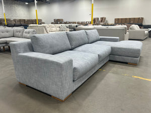 West Elm Dalton 2-Piece Chaise Sectional (Graphite)