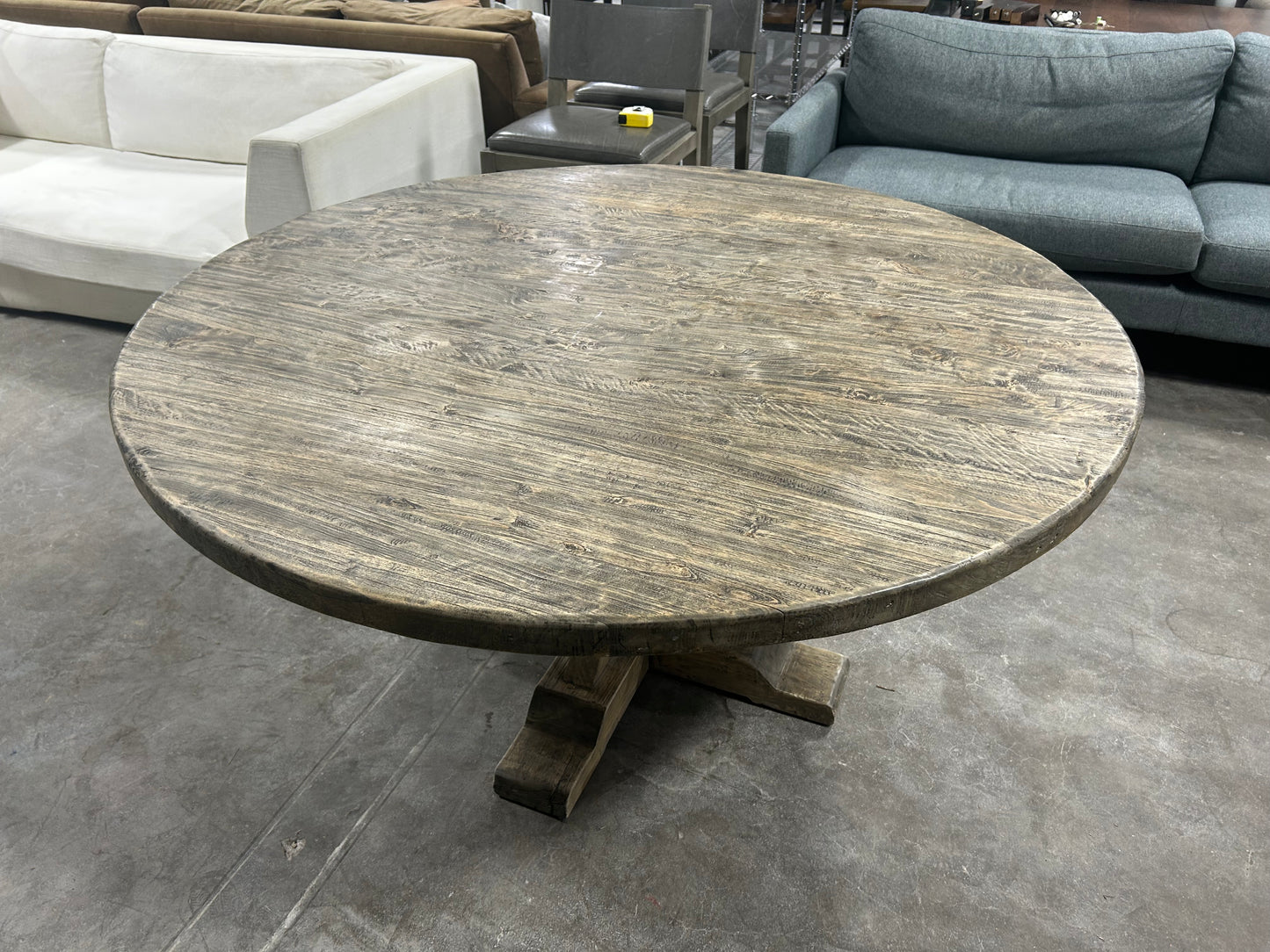 CUSTOM-MADE Round Wooden Farmhouse Dining Table
