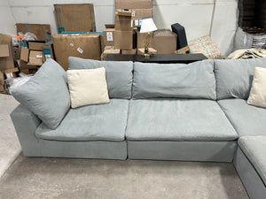 4-Pc Modular Light Gray Cloud Sectional