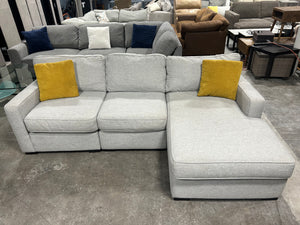 Jonathan Louis 3-Pc Modular Light Gray Chaise Sectional