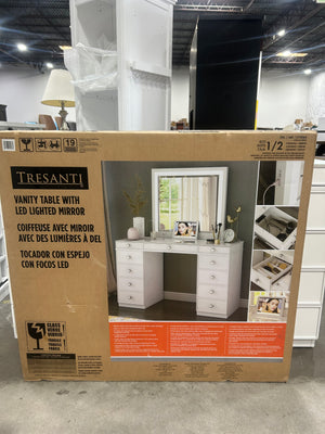 *Brand-New* Tresanti Alexandra Vanity Table w/LED Mirror
