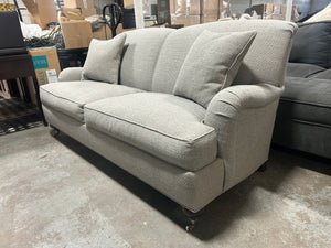 Ethan Allen Gray 76” Oxford Sofa
