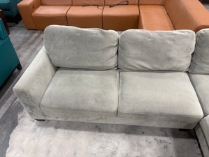 PLUSH 2-Pc Light Gray Chaise Sectional