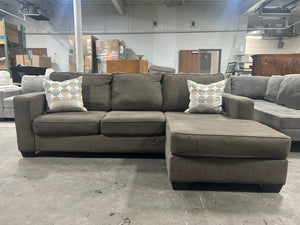 Contemporary Taupe Reversible Chaise Sectional