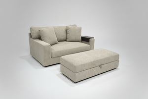 Thomasville Gilroy Oversized Storage Chair w/Storage Ottoman