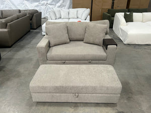 Thomasville Gilroy Oversized Storage Chair w/Storage Ottoman